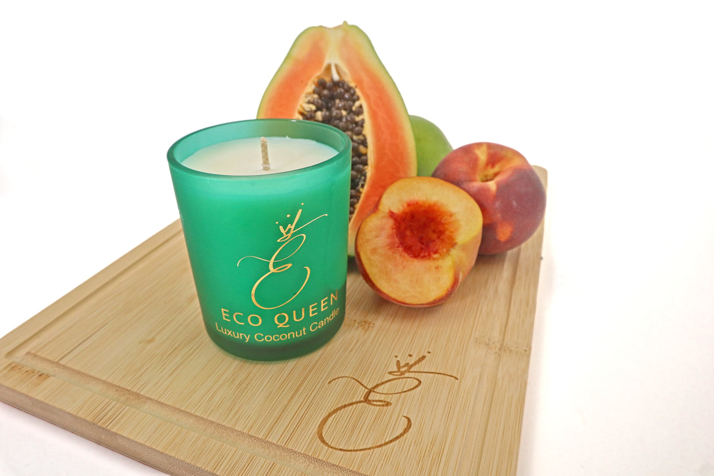 Peach & Papaya Coconut Wax Candle | Luxury, Plastic-Free, Hand-Poured in Leeds