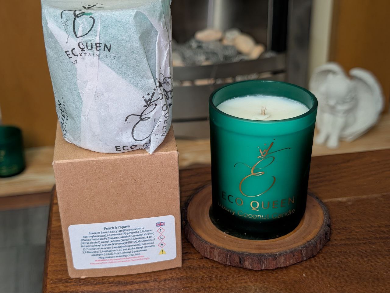 Peach & Papaya Coconut Wax Candle | Luxury, Plastic-Free, Hand-Poured in Leeds