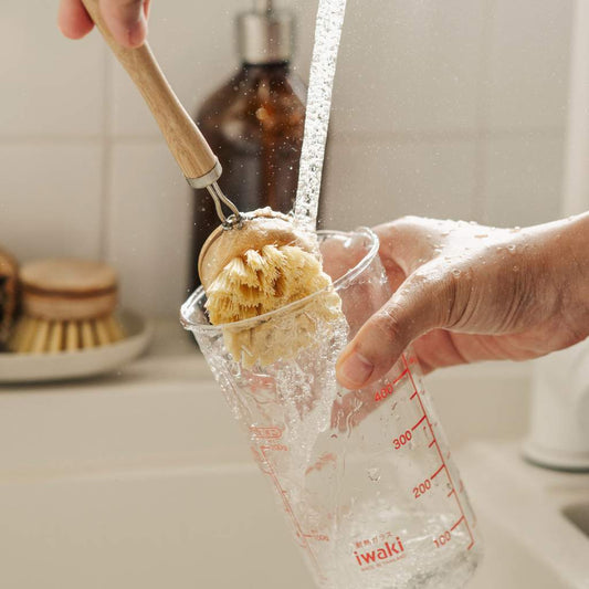 Bamboo Dish Washing Brush with Two Spare Heads