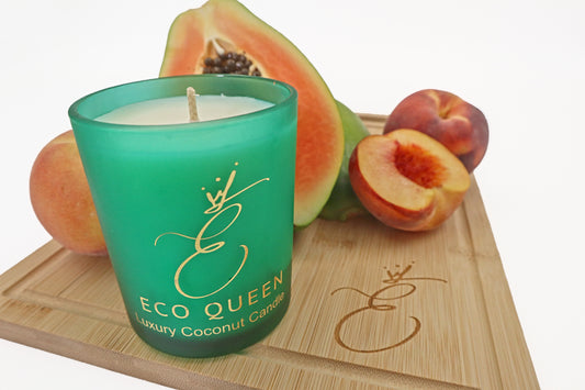 Peach & Papaya Coconut Wax Candle | Luxury, Plastic-Free, Hand-Poured in Leeds